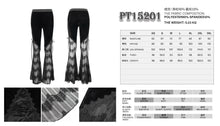 Load image into Gallery viewer, PT15201 daily life sexy women Gothic mesh flared trousers with side tie