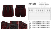 Load image into Gallery viewer, PT170 Gothic Stretch Velvet Women's High Waist Shorts