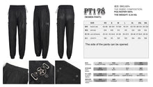 Load image into Gallery viewer, PT178 Women elastic waistband side slit mesh punk pencil pants