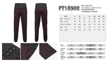 Load image into Gallery viewer, PT18902 Gothic red and black striped mid-high waist men's trousers