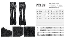 Load image into Gallery viewer, PT192 Gothic flocked pattern basic style flared trousers