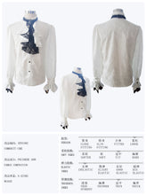 Load image into Gallery viewer, SHT01002 Gothic festival Paisley patterned lace sleeves white gentle men shirts with bow tie