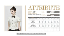 Load image into Gallery viewer, SHT044 Summer Steampunk short puff sleeve women cotton and linen tying white blouse