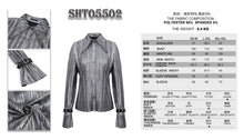 Load image into Gallery viewer, SHT05502 Cyberpunk silver black pleated blouse