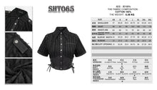 Load image into Gallery viewer, SHT065 Vertical Tattered Military Uniform Short Blouse