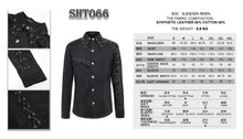 Load image into Gallery viewer, SHT066 Punk chain drawstring men shirts