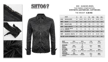 Load image into Gallery viewer, SHT067 Punk shiny pleated basic style men shirts