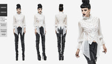 Load image into Gallery viewer, SHT06802 white Gothic Chiffon Blouse