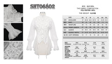 Load image into Gallery viewer, SHT06802 white Gothic Chiffon Blouse