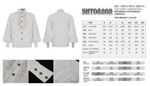 Load image into Gallery viewer, SHT08202 white Everyday Gothic Long Sleeve Shirt
