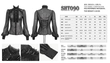 Load image into Gallery viewer, SHT090 see-through pattern gothic shirt