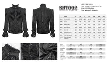 Load image into Gallery viewer, SHT092 Pleated Rubberized Gothic Men's Shirt