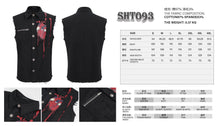 Load image into Gallery viewer, SHT093 Heart Printing Sleeveless Men's Punk Shirt