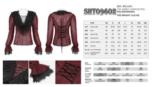 Load image into Gallery viewer, SHT09602 Red Gothic daily life Long Sleeve women Shirts