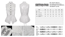 Load image into Gallery viewer, SHT09702 White Gothic daily life Sleeveless women Blouse