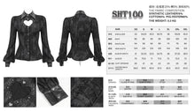 Load image into Gallery viewer, SHT100 Heart cutout chest punk shirt
