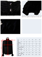 Load image into Gallery viewer, SJM126 Gothic flounce cuff men classic style black chiffon shirt with bow tie