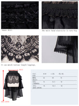 Load image into Gallery viewer, SKT016 Gothic elastic waist organza swing multi-layer lace sexy ladies puffy half skirt