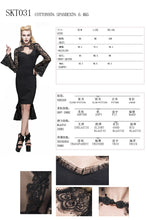 Load image into Gallery viewer, SKT031 full dress sheer lace long sleeves elegant women medium length fishtail dress