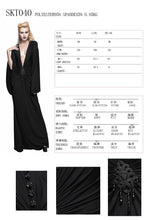 Load image into Gallery viewer, SKT040 chinese frog button sexy women bat sleeve deep V neck evening dress