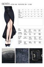 Load image into Gallery viewer, SKT074 party dressing up short front and long back sexy women split skinny half fishtail skirt