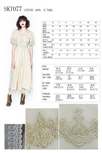 Load image into Gallery viewer, SKT077 creamy white steampunk Victoria vintage drawstring embroidered lace women long dress