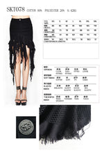 Load image into Gallery viewer, SKT078 streetwear irregular strip tattered fitted waist sexy women unedge half package hip skirts