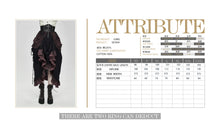 Load image into Gallery viewer, SKT094 festival costume Burgundy printed drawstring faded steampunk half skirt