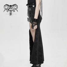 Load image into Gallery viewer, SKT101 High side slit design Japanese sexy girls black half skirts with adjusted loops