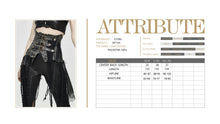 Load image into Gallery viewer, SKT105 brown asymmetry steampunk leather patchwork vintage distressed ladies belted half skirt