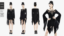 Load image into Gallery viewer, SKT121 flat shoulder deep V daily life gothic dress