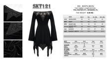 Load image into Gallery viewer, SKT121 flat shoulder deep V daily life gothic dress