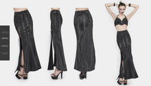 Load image into Gallery viewer, SKT124 Snakeskin pattern symmetrical slit skirt