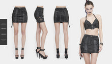 Load image into Gallery viewer, SKT126 Snakeskin print asymmetric skirt