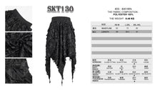 Load image into Gallery viewer, SKT130 Dark tattered sharp hem skirt
