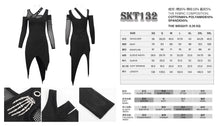 Load image into Gallery viewer, SKT132 Punk asymmetrical faked metal ghost hand dress