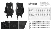 Load image into Gallery viewer, SKT134 Bone printing asymmetric off-the-shoulder dress