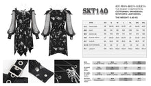 Load image into Gallery viewer, SKT140 Bone printing long sleeve long dress