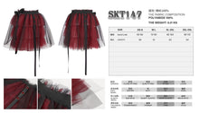 Load image into Gallery viewer, SKT147 Punk Rock Black and Red One Piece Women's Skirt