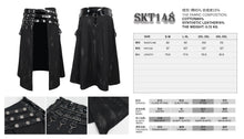 Load image into Gallery viewer, SKT148 Punk patent leather spliced men's kilt
