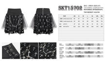 Load image into Gallery viewer, SKT15702 punk women black and white cross printed skirt