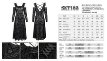 Load image into Gallery viewer, SKT163 Gothic flocked printing off-the-shoulder dress