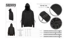 Load image into Gallery viewer, SR009 devil fashion everyday clothing newest style winter black punk men hooded sweater