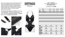 Load image into Gallery viewer, SST005 Punk wave pattern one-piece swimsuit
