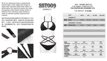 Load image into Gallery viewer, SST009 Punk 4 point star bikini swimsuit set