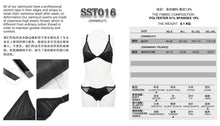 Load image into Gallery viewer, SST016 Vertical stripes bat-shaped swimsuit
