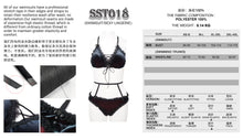 Load image into Gallery viewer, SST018 Black and red velvet swimsuit suit