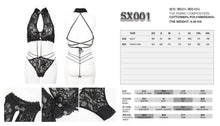 Load image into Gallery viewer, SX001 Mysterious night wild women transparent lace sexy lingerie set