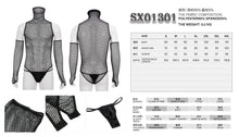 Load image into Gallery viewer, SX01301 Mesh sexy one piece men bodysuit