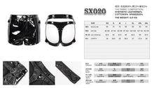 Load image into Gallery viewer, SX020 Punk patent leather sexy open hip short leather pants